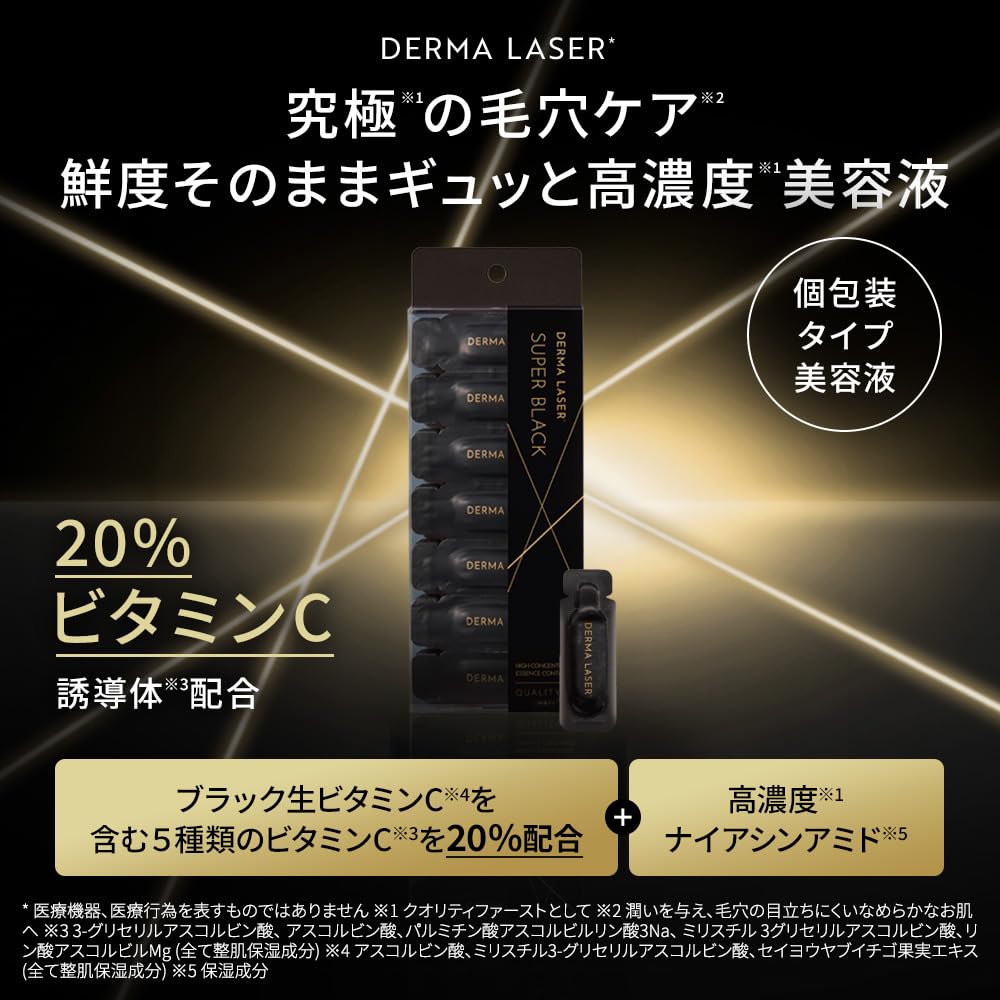 Amazon | （スキンケアセット）ダーマレーザー スーパーブラックVC 1